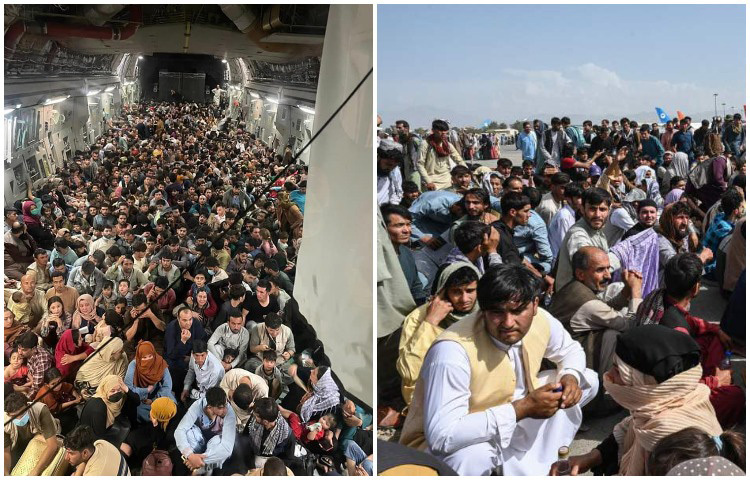 আফগানদের দেশত্যাগের আলোচিত ছবি