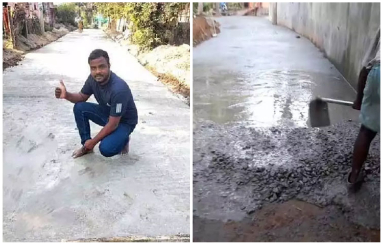 বিয়ের জন্য জমানো টাকায় রাস্তা পাকা করলেন যুবক