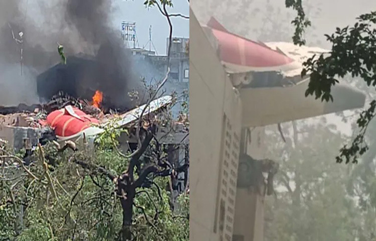 ডানা মেলেই ছিন্নভিন্ন, আহমেদাবাদে আছড়ে পড়ল এয়ার ইন্ডিয়ার বিমান