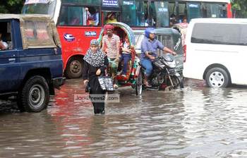 মিরপুর বিআরটিএ এলাকার রাস্তায় জোয়ার ভাটা !