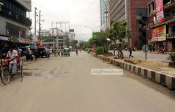 গুলশান এলাকায় যানবাহন চলাচল বন্ধ