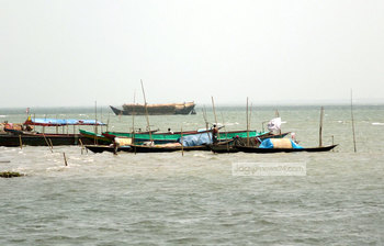 পদ্মার বুকে জেলেরা
