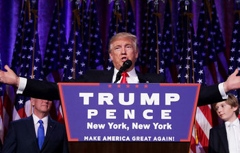 বিজয়ে উচ্ছ্বসিত ট্রাম্প