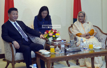 চীনা প্রেসিডেন্টের ঐতিহাসিক ঢাকা সফরের ছবি