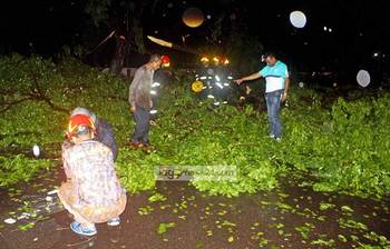 রাজধানীতে ঝড়ো হাওয়ার তাণ্ডব