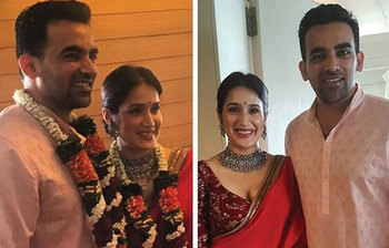 ক্রিকেটার জাহির খান ও বলিউড তারকা সাগরিকার বিয়ে