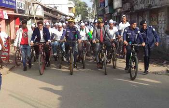 পিরোজপুরে মাদকবিরোধী সাইকেল র‌্যালি