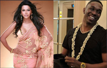 ক্রিকেটার ব্র্যাভোর সঙ্গে ভারতীয় অভিনেত্রী নাতাশা