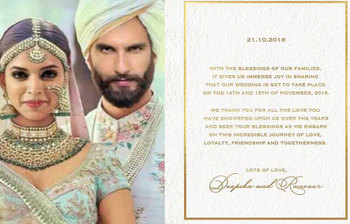 রণবীর-দীপিকা বিয়ের তারিখ জানিয়ে দিলেন