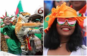বিশ্বকাপ উন্মাদনায় বাহারি সাজে নানা দেশের ক্রিকেটপ্রেমীরা