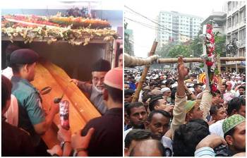 ছবিতে দেখুন শেষবারের মতো দলীয় কার্যালয়ে এরশাদ