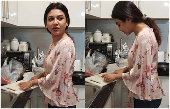 নিজের বাগানের সবজি দিয়ে সালাদ বানাচ্ছেন জয়া