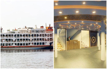 ছবিতে দেখুন লঞ্চ নয় যেন চার তারকা হোটেল