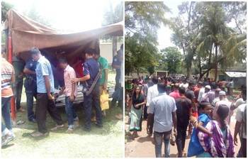 ছবিতে দেখুন নিহত নয়ন বন্ডের মরদেহ দেখতে মানুষের ঢল নেমেছে