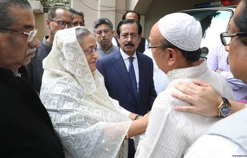 ছবিতে দেখুন জায়ানকে দেখতে শেখ সেলিমের বাসায় প্রধানমন্ত্রী