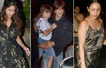 পরিবারের সবার সাথে ডিনারে গেলেন শাহরুখ