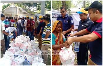ছবিতে দেখুন গাইবান্ধায় ত্রাণ বিতরণ করছে জাগো নিউজ ও প্রাণ-আরএফএল গ্রুপ