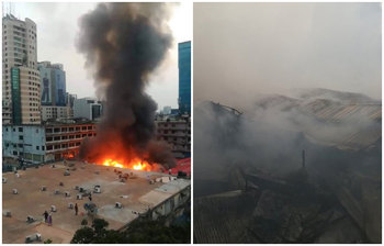 দেখুন গুলশানের আগুনের দৃশ্য