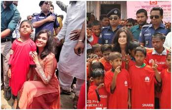 শিশুদের সঙ্গে সময় কাটালেন ঐশী