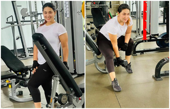 শরীর ফিট রাখতে ব্যায়াম করছেন অপু