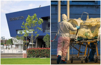 ছবিতে দেখুন এই স্টেডিয়াম এখন করোনার পরীক্ষা কেন্দ্র