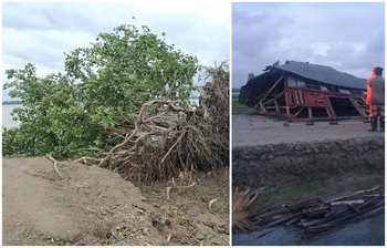 বরগুনায় আম্ফানের আঘাতের দৃশ্য