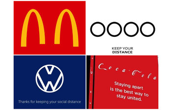 সামাজিক দূরত্বের উৎসাহে বদলে গেল বিশ্বখ্যাত কোম্পানির লোগো