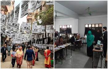 ছবিতে দেখুন ঢাকা সিটি করপোরেশন নির্বানের ভোটগ্রহণ