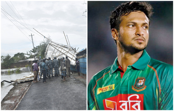 ছবিতে দেখুন ঘূর্ণিঝড়ে লন্ডভন্ড সাকিবের কাঁকড়ার খামার