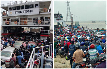 বাড়ির পথে ছুটছে মানুষ