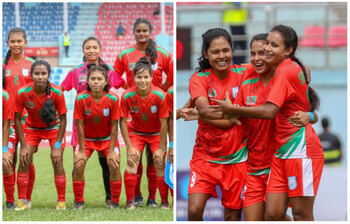 ইতিহাস সৃষ্টির পথে বাংলাদেশের নারী ফুটবলাররা