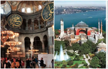 মসজিদে রূপান্তর করা তুরস্কের সেই জাদুঘরের নজরকাড়া ছবি