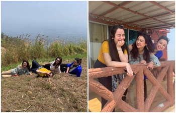 পাহাড়ে আড্ডায় মেতেছেন জয়া আহসান