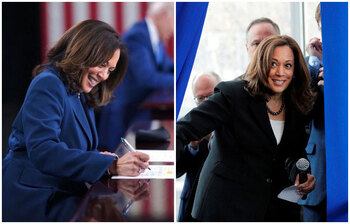 বিশ্বকে চমকে দিলেন কমলা