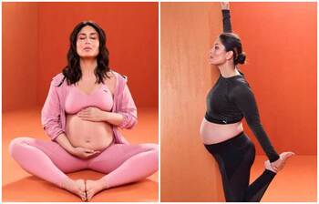 বেবি বাম্প নিয়ে ব্যায়াম করছেন কারিনা, ছবি ভাইরাল