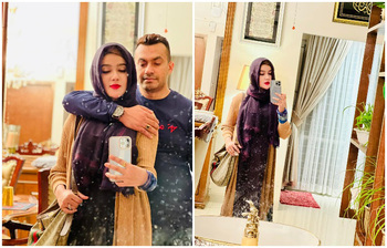 স্বামীর সঙ্গে সেলফিতে মাহি