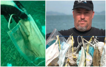 মানুষের ব্যবহৃত মাস্ক গ্লাভস সমুদ্রে ভয়ানক দূষণ ছড়াবে