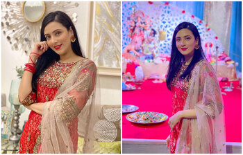 পূজার সাজে মিম