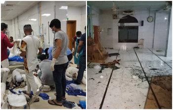 ছবিতে দেখুন মসজিদে এসি বিস্ফোরণের ঘটনা