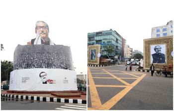 মুজিব জন্মশতবর্ষে বর্ণিল সাজে রাজধানী