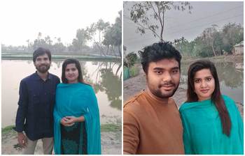 নানা শ্বশুরের গ্রামের বাড়িতে ন্যানসি