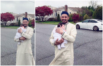 ছেলেকে নিয়ে নাসিরের ঈদ উদযাপন