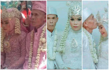 ১৭ বছরের কিশোরীর সাথে ৭৮ বছরের বৃদ্ধের বিয়ের ছবি