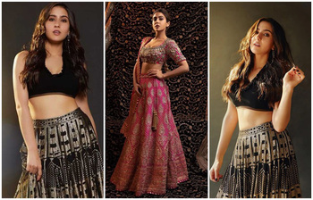 লেহেঙ্গায় আকর্ষণীয় সারা