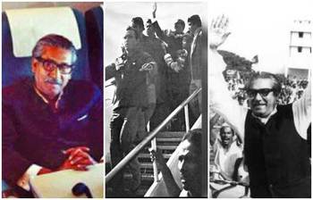 জাতির পিতার স্বদেশ প্রত্যাবর্তনের ঐতিহাসিক মুহূর্তের ছবি