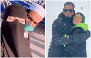 সানা খানের বোরকা পরা নিয়ে যা বললেন স্বামী