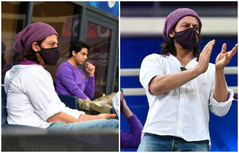 আইপিএলের ম্যাচে লম্বা চুলের শাহরুখকে দেখে উন্মাদনা