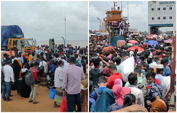 শিমুলিয়ায় আজও জনস্রোত