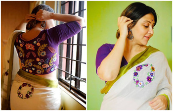 সাদা শাড়িতে অপরূপা স্বস্তিকা