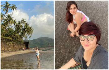 মেয়েকে নিয়ে সৈকতে স্বস্তিকা